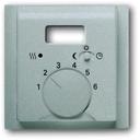 ABB Impuls 1710-0-3777 Накладка терморегулятора поворотного (с переключателем, серебристо-алюминиевая)