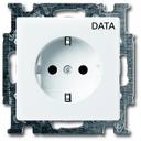 ABB Basic55 2CKA002011A3854 Розетка с заземляющим контактом (16 А, маркировка, под рамку, скрытая установка, альпийский белый)