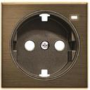ABB Sky Niessen 2CLA858880A1201 Накладка розетки SCHUKO с контрольной подсветкой (2P+E, линза, античная латунь)