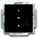 ABB Future Linear 2CKA002013A5330 Розетка с заземляющим контактом (16A, LED-подсветка, шторки, под рамку, скрытая установка, черный бархат)