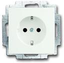 ABB Future Linear 2CKA002013A5326 Розетка с заземляющим контактом (16A, подсветка, под рамку, скрытая установка, шторки, белый бархат)