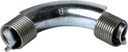 Rehau 11386411002 Направляющая угловая (90°, 32 мм, с фиксирующими кольцами, оцинк. сталь)