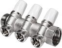 REHAU RAUTITAN 11316451001 Коллектор (1" НР, 3 x 3/4" НР, латунь)