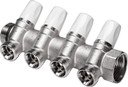 REHAU RAUTITAN 11316471001 Коллектор (1" НР, 4 x 3/4" НР, латунь)