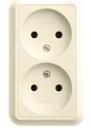 Schneider Electric Прима RA16-213I-S Розетка двойная (16 А, IP20, в сборе, открытая установка, слоновая кость)