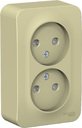 Schneider Electric Blanca BLNRA001217 Розетка двойная (16 А, IP20, в сборе, открытая установка, шторки, бежевая)