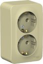 Schneider Electric Blanca BLNRA010217 Розетка двойная с заземляющим контактом (16 А, IP20, в сборе, открытая установка, бежевая)