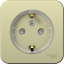 Schneider Electric Blanca BLNRA111117 Розетка одинарная с заземляющим контактом (16 А, IP20, в сборе, открытая установка, шторки, бежевая)