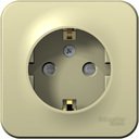 Schneider Electric Blanca BLNRA011117 Розетка одинарная с заземляющим контактом (16 А, IP20, в сборе, открытая установка, шторки, бежевая)