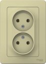 Schneider Electric Blanca BLNRS000027 Розетка двойная (16 А, IP20, в сборе, скрытая установка, бежевая)