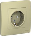 Schneider Electric Blanca BLNRS001117 Розетка одинарная с заземляющим контактом (16 А, IP20, в сборе, скрытая установка, шторки, бежевая)