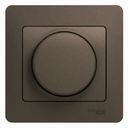 Schneider Electric Glossa GSL000837 Светорегулятор поворотно-нажимной (630 Вт, в сборе, возм. упр. с 2х мест, с/у, с возм. о/у, шоколадный)