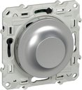 Schneider Electric Odace S53R512 Светорегулятор поворотно-нажимной (400 Вт, под рамку, возм. упр. с 2х мест, с/у, алюминий)