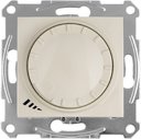 Schneider Electric Sedna SDN2201247 Светорегулятор поворотно-нажимной (400 Вт, под рамку, возм. упр. с 2х мест, с/у, с возм. о/у, бежевый)