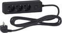 Schneider Electric Unica ST9433B Удлинитель 3-местный 3 м (с/з, 16 А, 4000 Вт, шторки, черный)