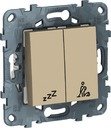 Schneider Electric NU521744 UNICA NEW КНОПОЧНЫЙ ВЫКЛЮЧАТЕЛЬ НЕ БЕСПОКОИТЬ - УБРАТЬ НОМЕР, БЕЖЕВЫЙ