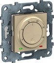 Schneider Electric Unica Studio Pure/Unica Studio NU550144 Терморегулятор поворотный +5…+30°С (8 А, 230 В, под рамку, с/у, бежевый)