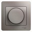Schneider Electric Glossa GSL001237 Светорегулятор поворотно-нажимной (630 Вт, в сборе, возм. упр. с 2х мест, с/у, с возм. о/у, платина)