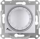 Schneider Electric Sedna SDN2201260 Светорегулятор поворотно-нажимной (400 Вт, под рамку, возм. упр. с 2х мест, с/у, с возм. о/у, алюминий)