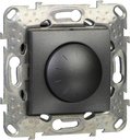 Schneider Electric Unica MGU5.513.12 Светорегулятор поворотно-нажимной (400 Вт, под рамку, возм. упр. с 2х мест, с/у, с возм. о/у, графит)