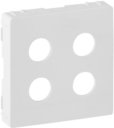Legrand Valena Life 755290 Крышка розетки аудио (2 канала, разъем "банан", белая)