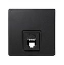 Simon 73 Loft 73481-62 Розетка телефонная (RJ12, под рамку, скрытая установка, графит)