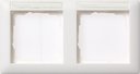 Gira Standard55 109203 Рамка 2-постовая (горизонтальная, поле для надписи, белая глянцевая)