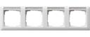 Gira Standard55 109403 Рамка 4-постовая (горизонтальная, поле для надписи, белая глянцевая)