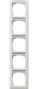 Gira Standard55 111503 Рамка 5-постовая (вертикальная, поле для надписи, белая глянцевая)