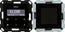Gira System55 228005 Радио с громкоговорителем (RDS, под рамку, скрытая установка, черное стекло)