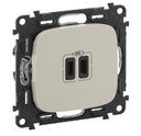 Legrand Valena Allure 755346 Розетка USB (2xUSB, тип С-тип С, под рамку, скрытая установка, слоновая кость)