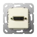 Gira System55 564401 Розетка DVI (24+5) переходник (DVI, под рамку, скрытая установка, кремовая глянцевая)