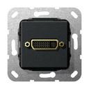 Gira System55 564410 Розетка DVI (24+5) переходник (DVI, под рамку, скрытая установка, черная матовая)