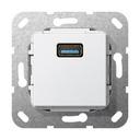 Gira System55 568303 Розетка USB (USB, под рамку, скрытая установка, белая глянцевая)