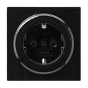 Gira S-Color 018847 Розетка SCHUKO с заземляющим контактом (16 А, под рамку, скрытая установка, черная)