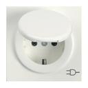 Gira S-Color 045440 Розетка SCHUKO с заземляющим контактом (16 А, крышка, под рамку, скрытая установка, белая)