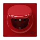 Gira S-Color 045443 Розетка SCHUKO с заземляющим контактом (16 А, крышка, под рамку, скрытая установка, красная)