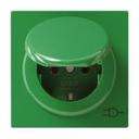 Gira S-Color 045445 Розетка SCHUKO с заземляющим контактом (16 А, крышка, под рамку, скрытая установка, зеленая)