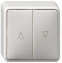 Gira Surface 015813 Выключатель жалюзи двухклавишный (10 А, без фиксации, в сборе, открытая установка, белый)