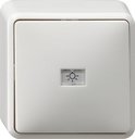 Gira Surface 015613 Кнопка П.К. (10 А, с возм. подсветки, в сборе, открытая установка, белый)