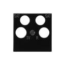 Gira S-Color 025910 Крышка розетки телевизионной (TV+Radio+2xSAT, черная)