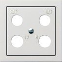 Gira F100 0258112 Крышка розетки телевизионной (TV+Radio+2xSAT, белая глянцевая)