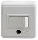 Legrand Alpex ALH 3111 Выключатель одноклавишный (6 А, в сборе, о/у, бежевый)