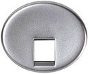 ABB Tacto 5517.1 PL Накладка розетки информационной (RJ45, серебро)