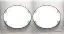 ABB Tacto 5572.1 PL Рамка 2-постовая (горизонт, серебро)