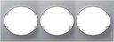ABB Tacto 5573.1 PL Рамка 3-постовая (горизонт, серебро)