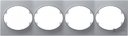 ABB Tacto 5574.1 PL Рамка 4-постовая (горизонт, серебро)