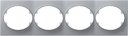 ABB Tacto 5574.1 OX Рамка 4-постовая (горизонт, сталь)