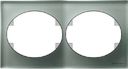 ABB Tacto 5572.1 CL Рамка 2-постовая (горизонт, стекло серебряное)