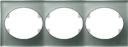 ABB Tacto 5573.1 CL Рамка 3-постовая (горизонт, стекло серебряное)